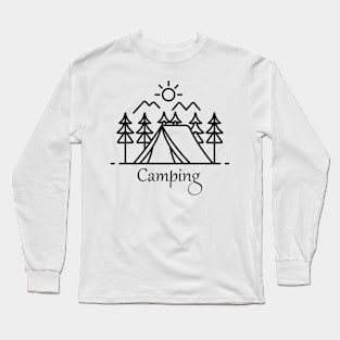 Simple Camping Long Sleeve T-Shirt